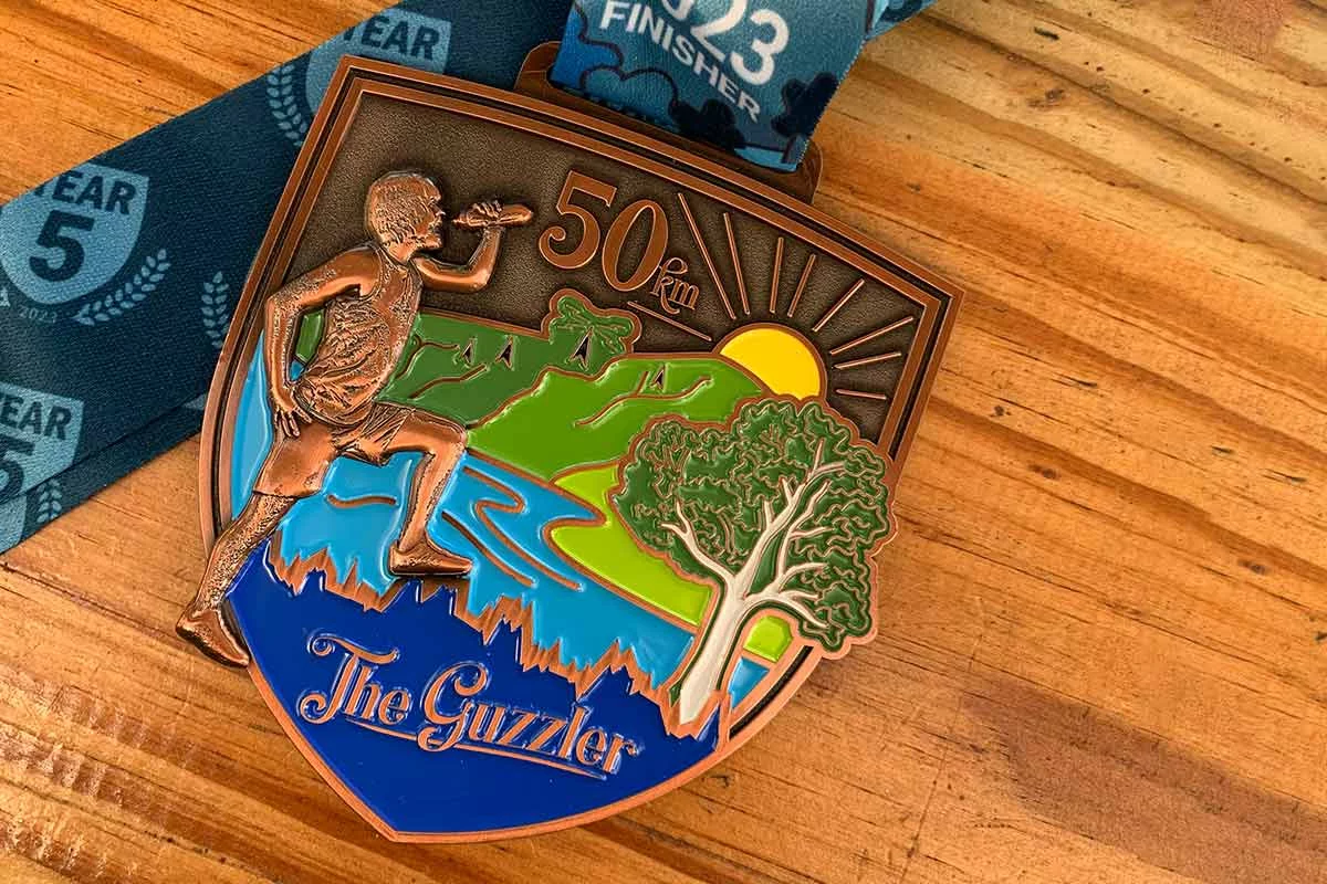 The Glass Half Full, 50km medal