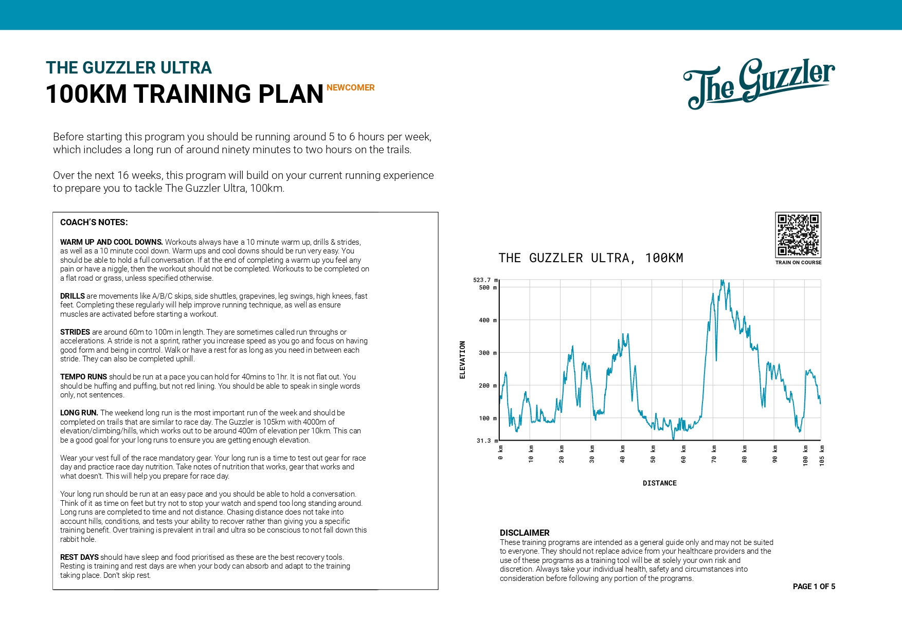 Download 100km Training Plan
