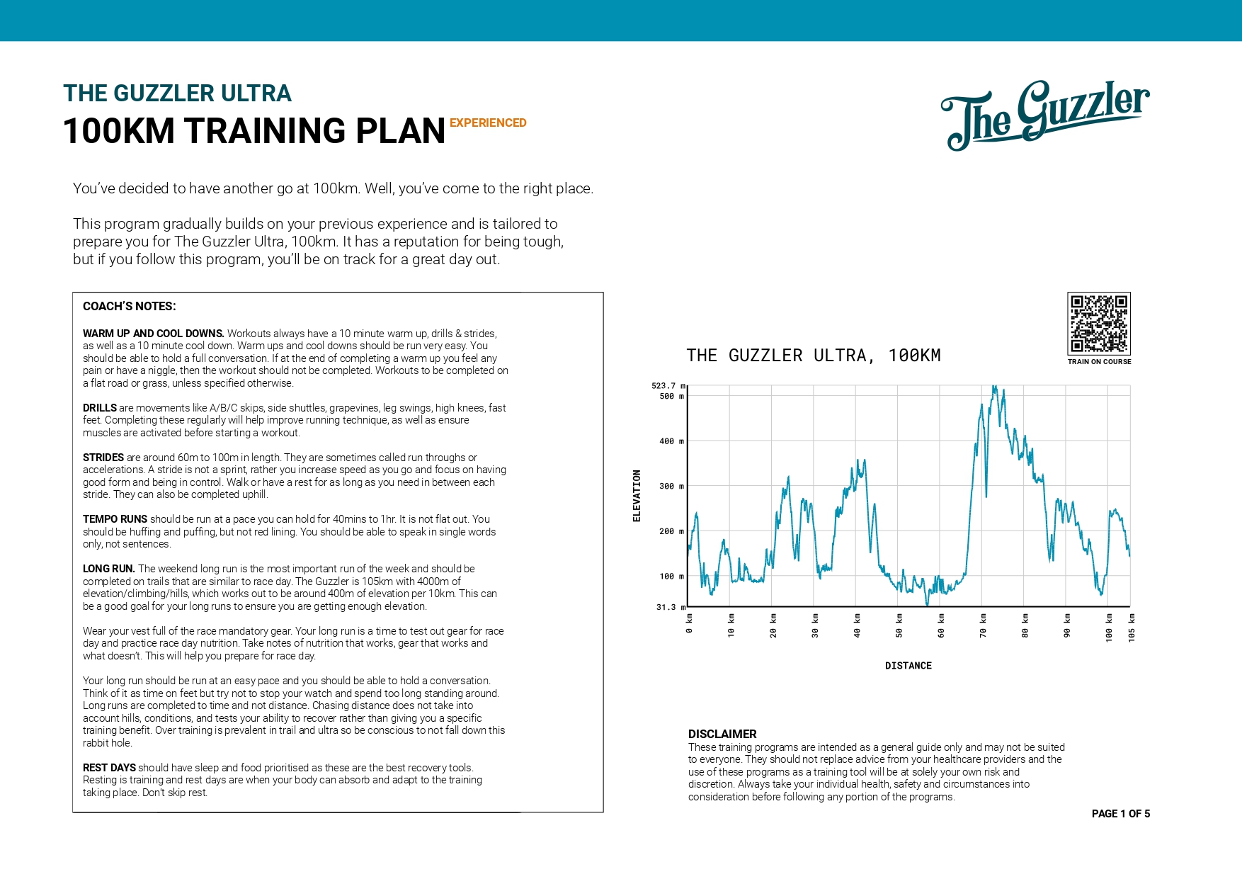 Download 100km Training Plan