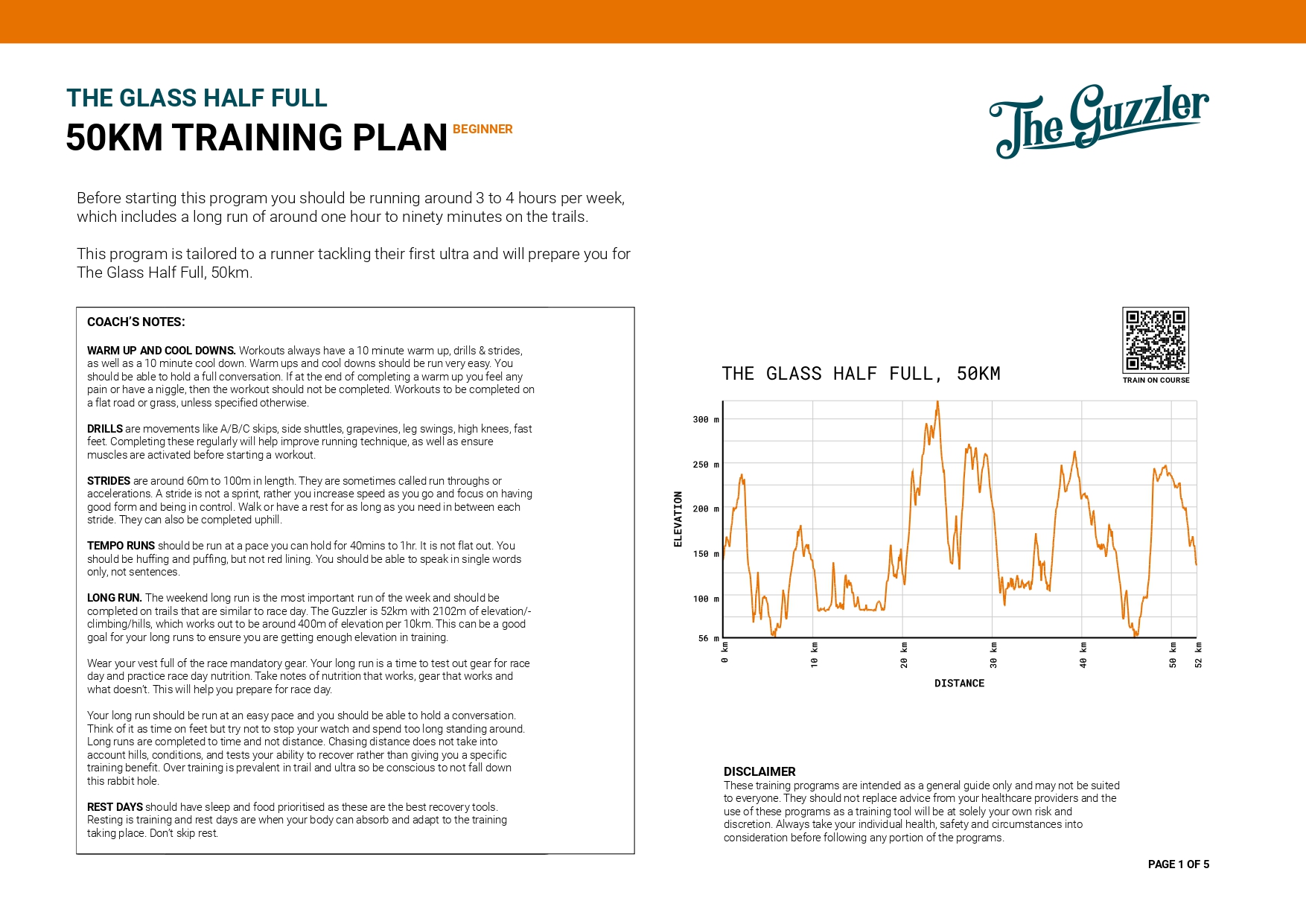 50km Training Plan